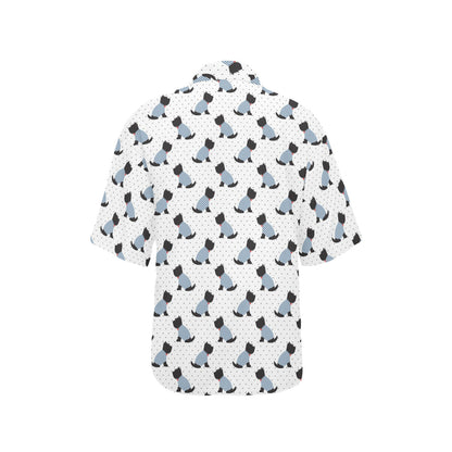 Scottish Terriers Print Design LKS3013 Women's Hawaiian Shirt