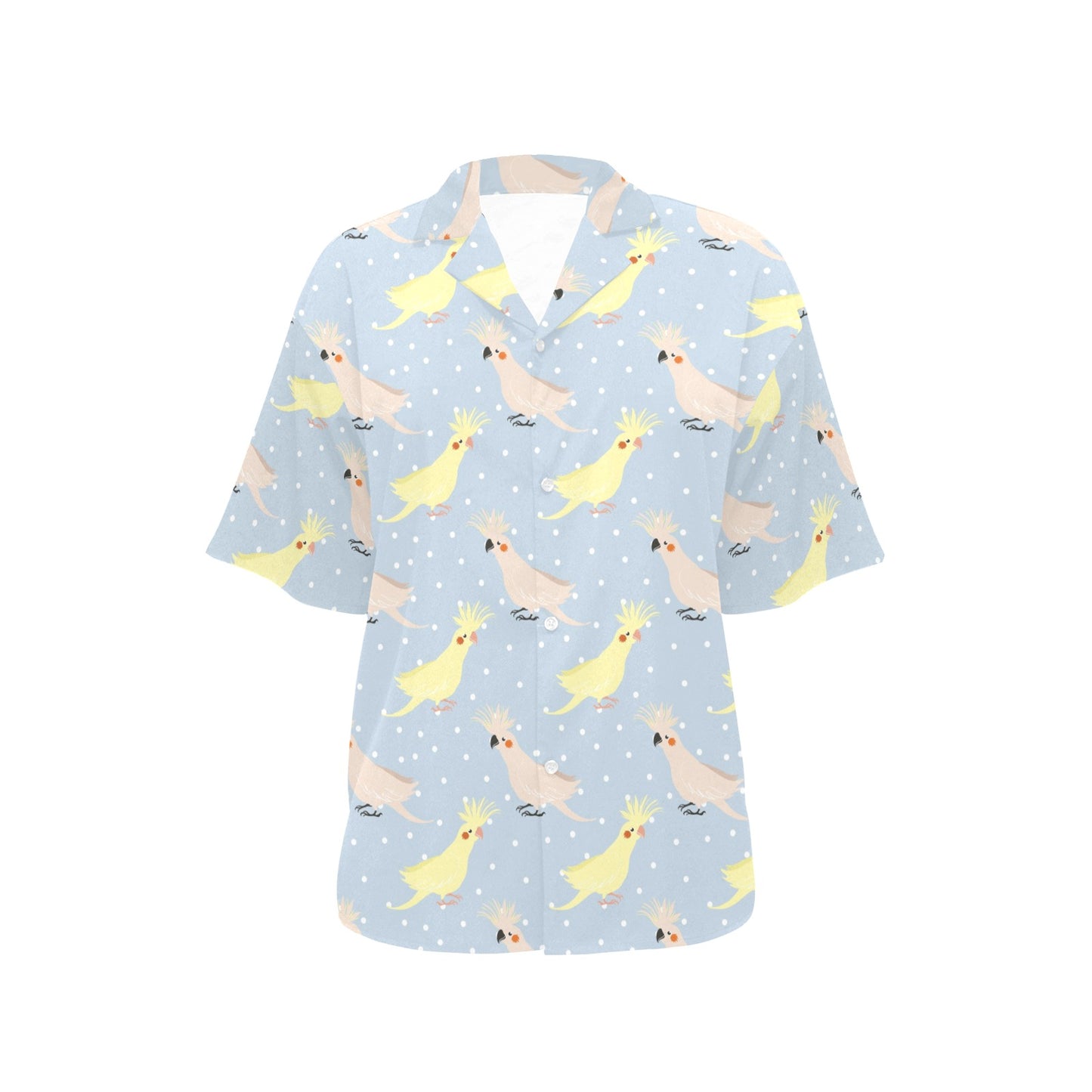 Cockatiel Pattern Print Design 03 Women's Hawaiian Shirt