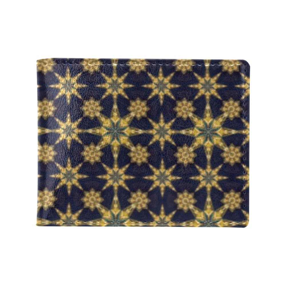 kaleidoscope Gold Print Design Men's ID Card Wallet