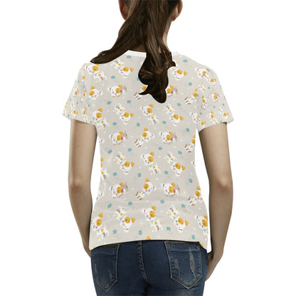 Russell Terriers Print Design LKS306 Women's  T-shirt