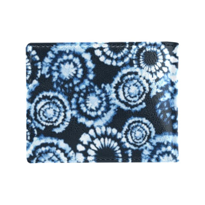 Tie Dye Dark Blue Print Design LKS306 Men's ID Card Wallet