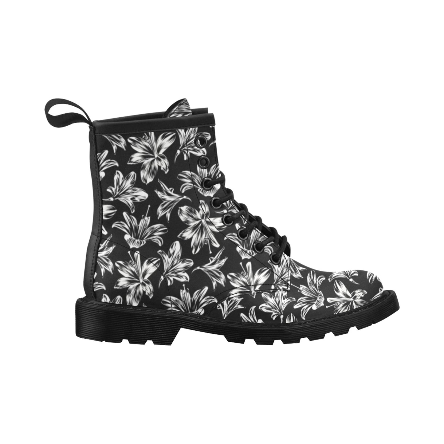 Amaryllis Pattern Print Design AL04 Women's Boots