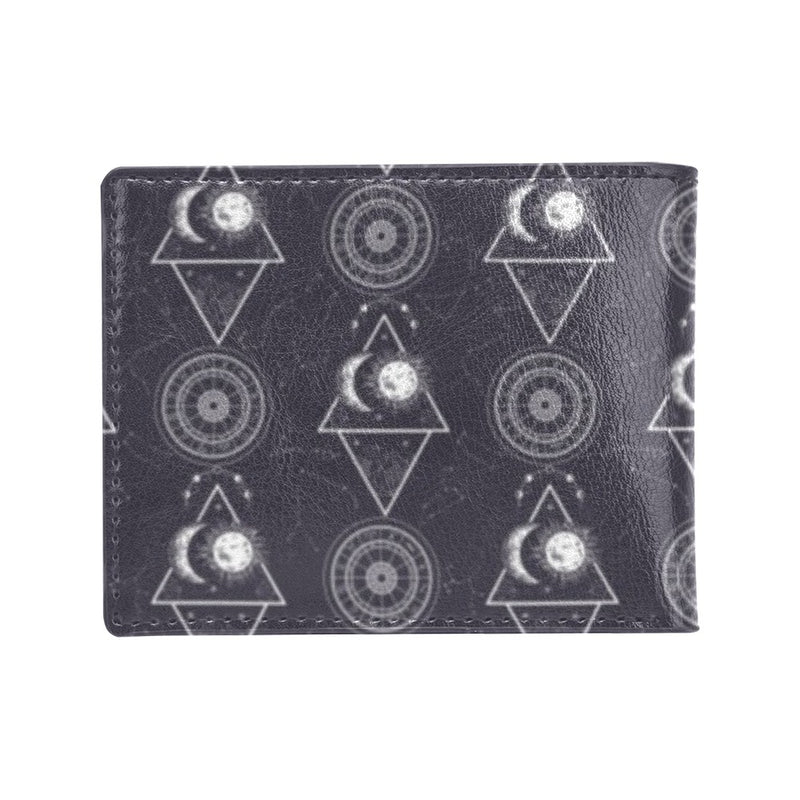 Sun Moon Print Design LKS309 Men's ID Card Wallet