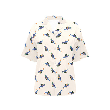 Scuba Driver Print Design LKS301 Women's Hawaiian Shirt