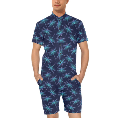 Dragonfly Hand Drawn Style Print Men's Romper