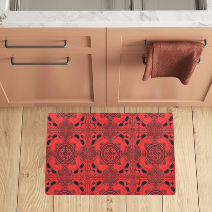 Bandana Red Print Design LKS304 Kitchen Mat