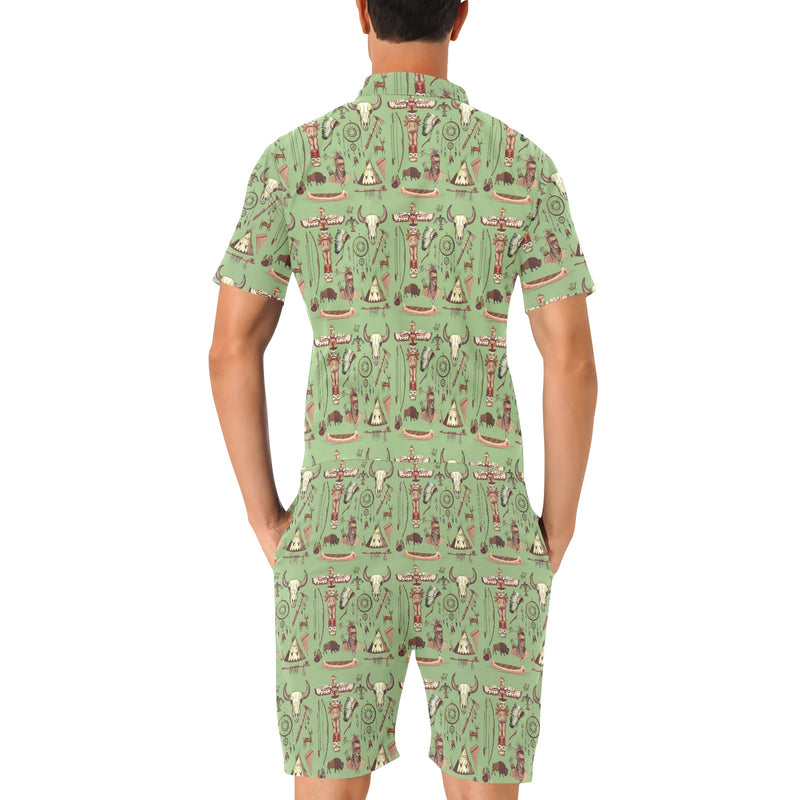 Native Indian Themed Design Print Men's Romper