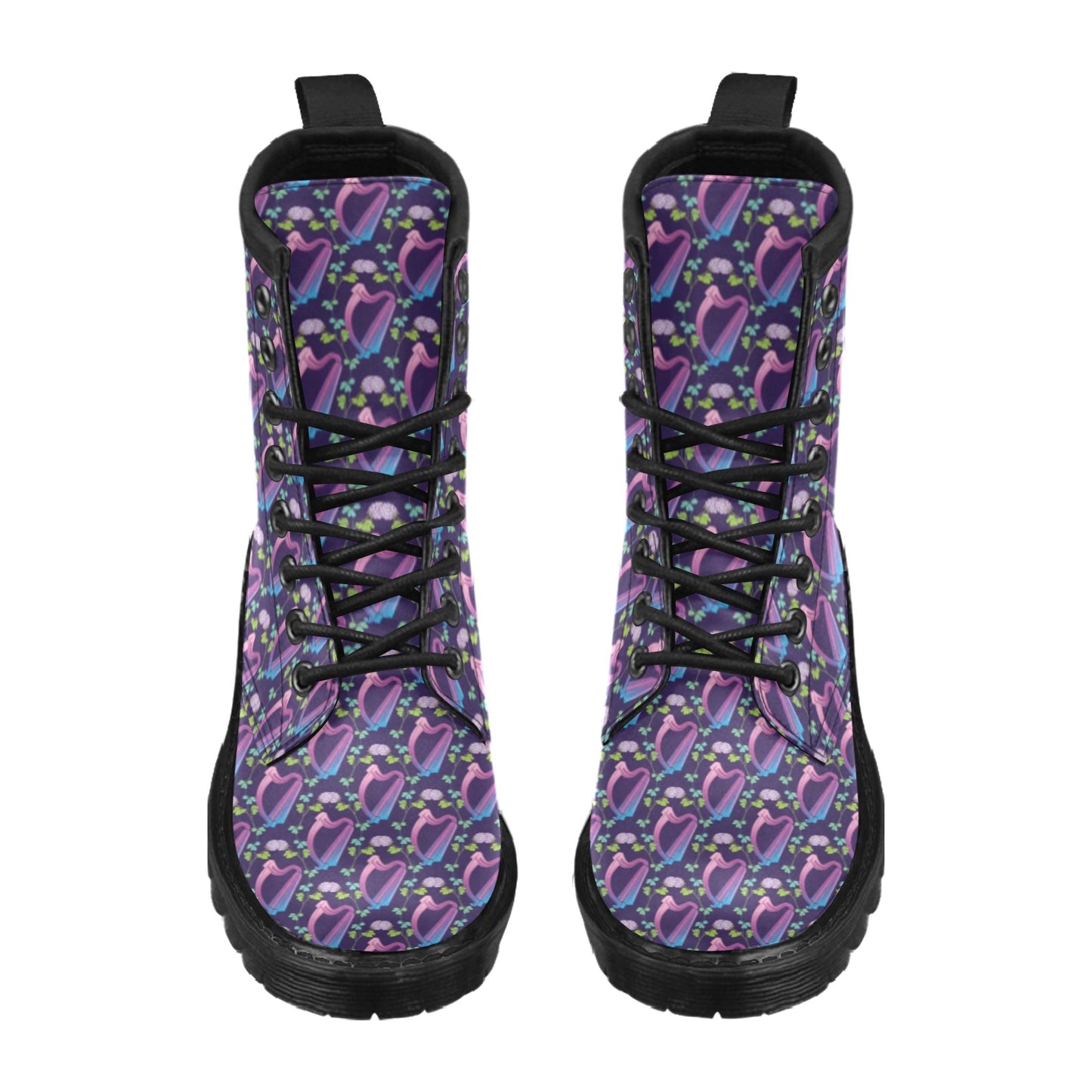 Harp Print Design LKS403 Women's Boots