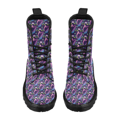 Harp Print Design LKS403 Women's Boots