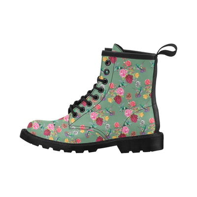 Hummingbird with Rose Themed Print Women's Boots