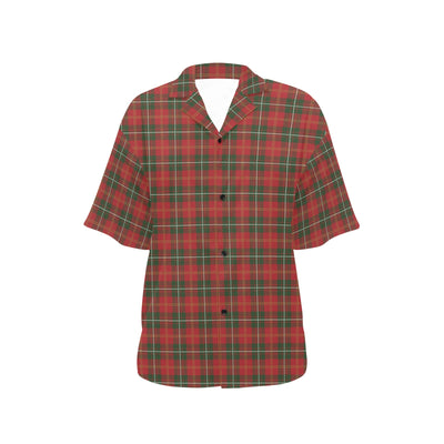 Holiday Tartan Plaid Pattern Women's Hawaiian Shirt