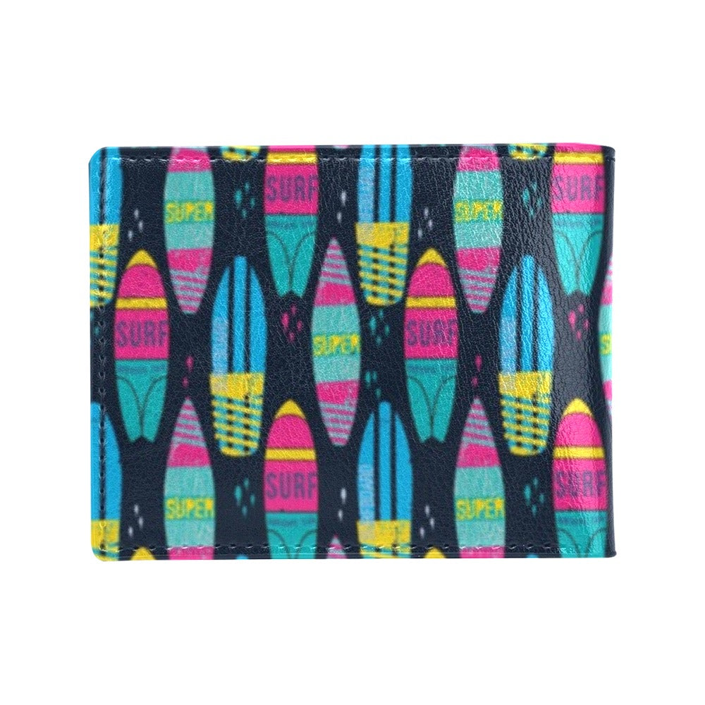 Surfboard Colorful Print Design LKS302 Men's ID Card Wallet