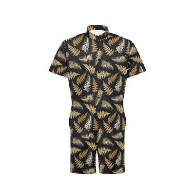 Fern Leave Bright Print Pattern Men's Romper