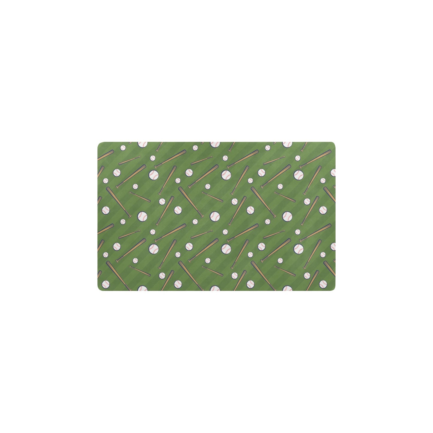 Baseball Pattern Print Design 02 Kitchen Mat