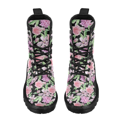 Peony Pattern Print Design PE08 Women's Boots