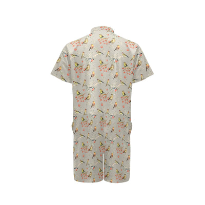 Birds Pattern Print Design 03 Men's Romper