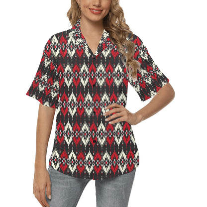 Southwestern Pattern Women's Hawaiian Shirt