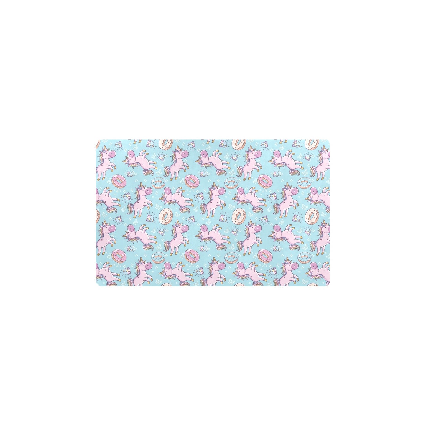Donut Unicorn Pattern Print Design DN016 Kitchen Mat