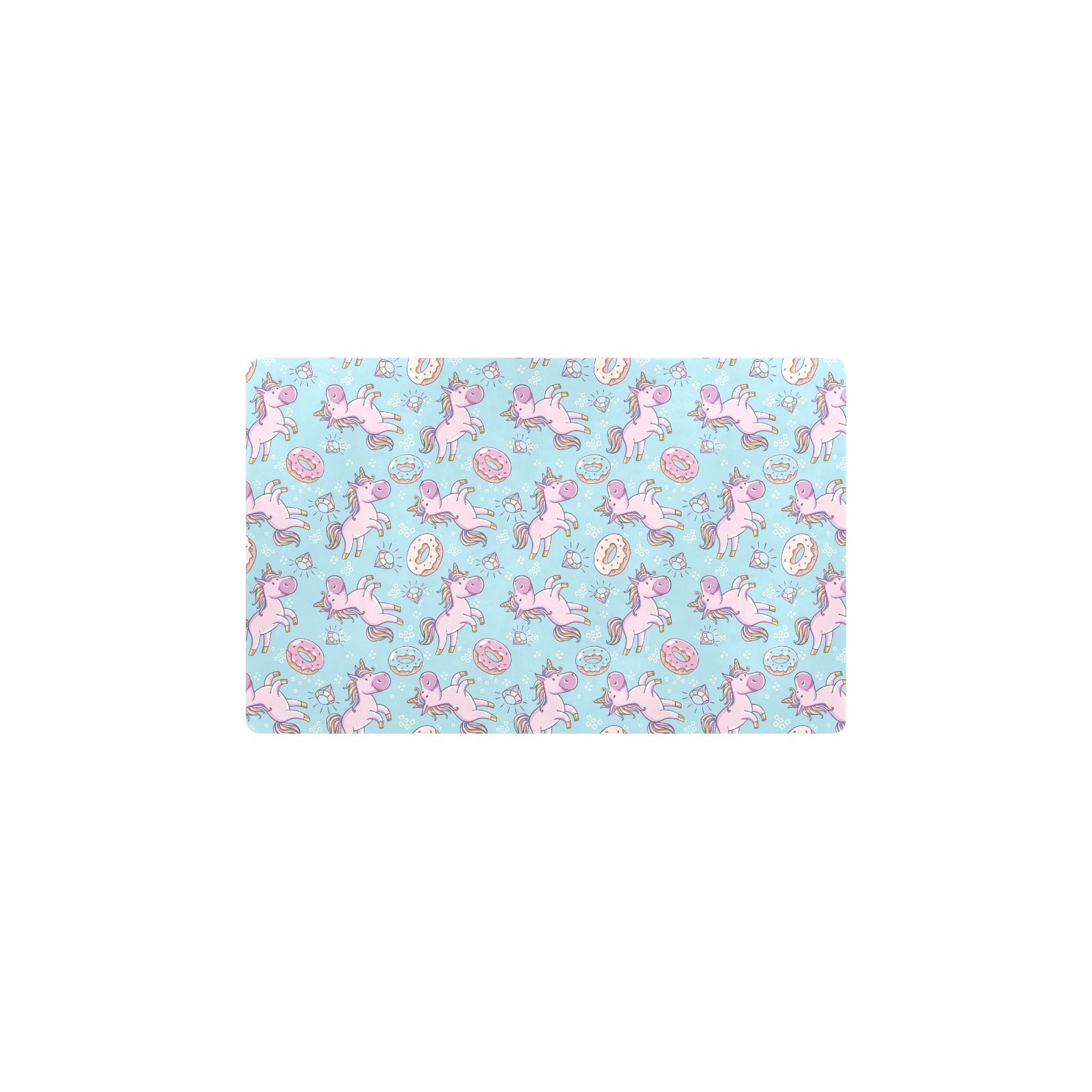 Donut Unicorn Pattern Print Design DN016 Kitchen Mat