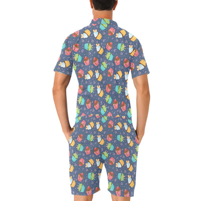 Cupcake Pattern Print Design 02 Men's Romper