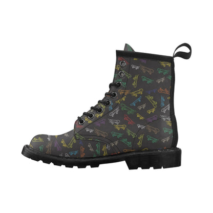 Skateboard Print Design LKS301 Women's Boots