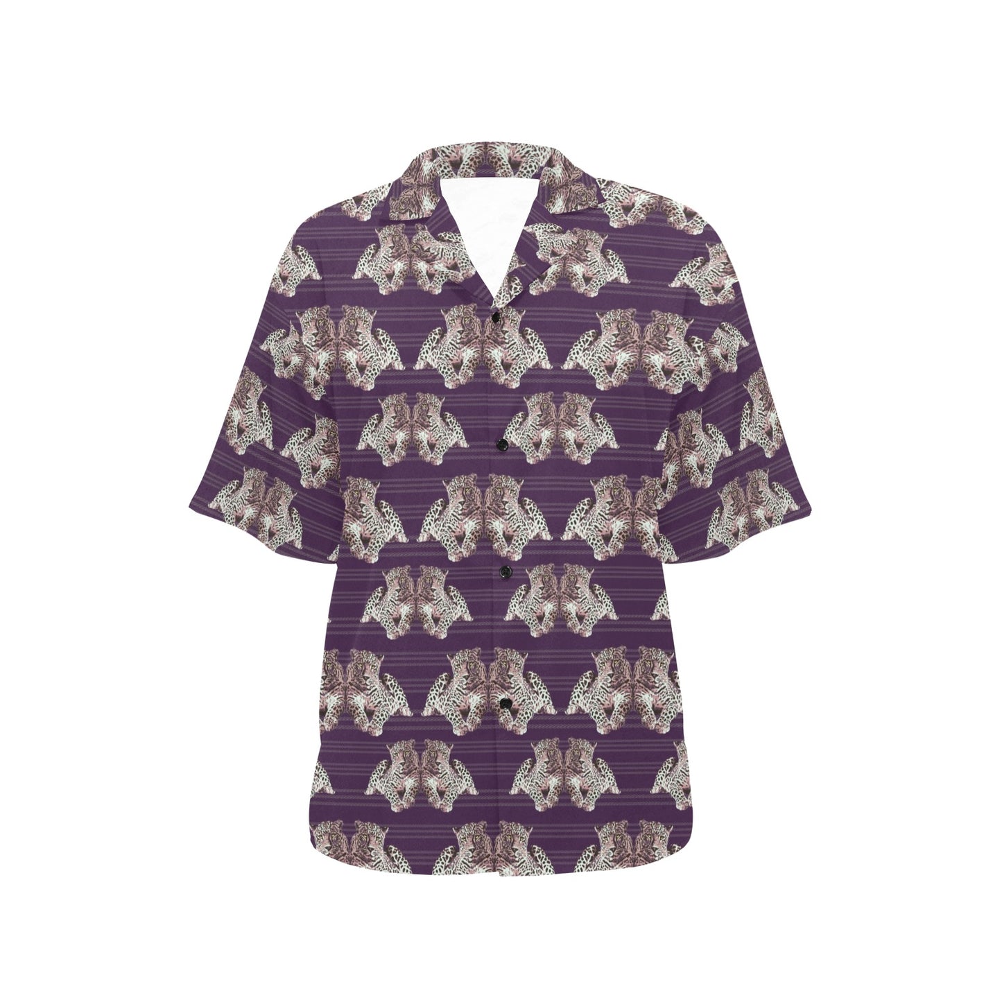 Leopard Pattern Print Design 01 Women's Hawaiian Shirt