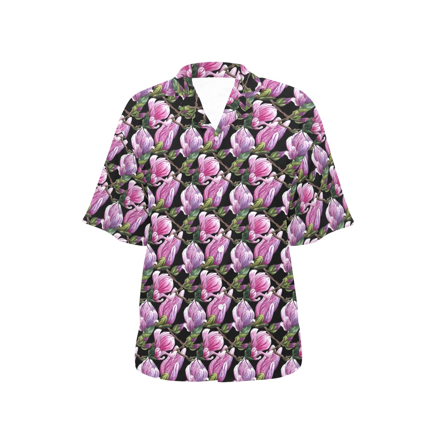 Magnolia Pattern Print Design MAG011 Women's Hawaiian Shirt
