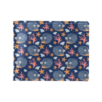 Snail Print Design LKS402 Men's ID Card Wallet