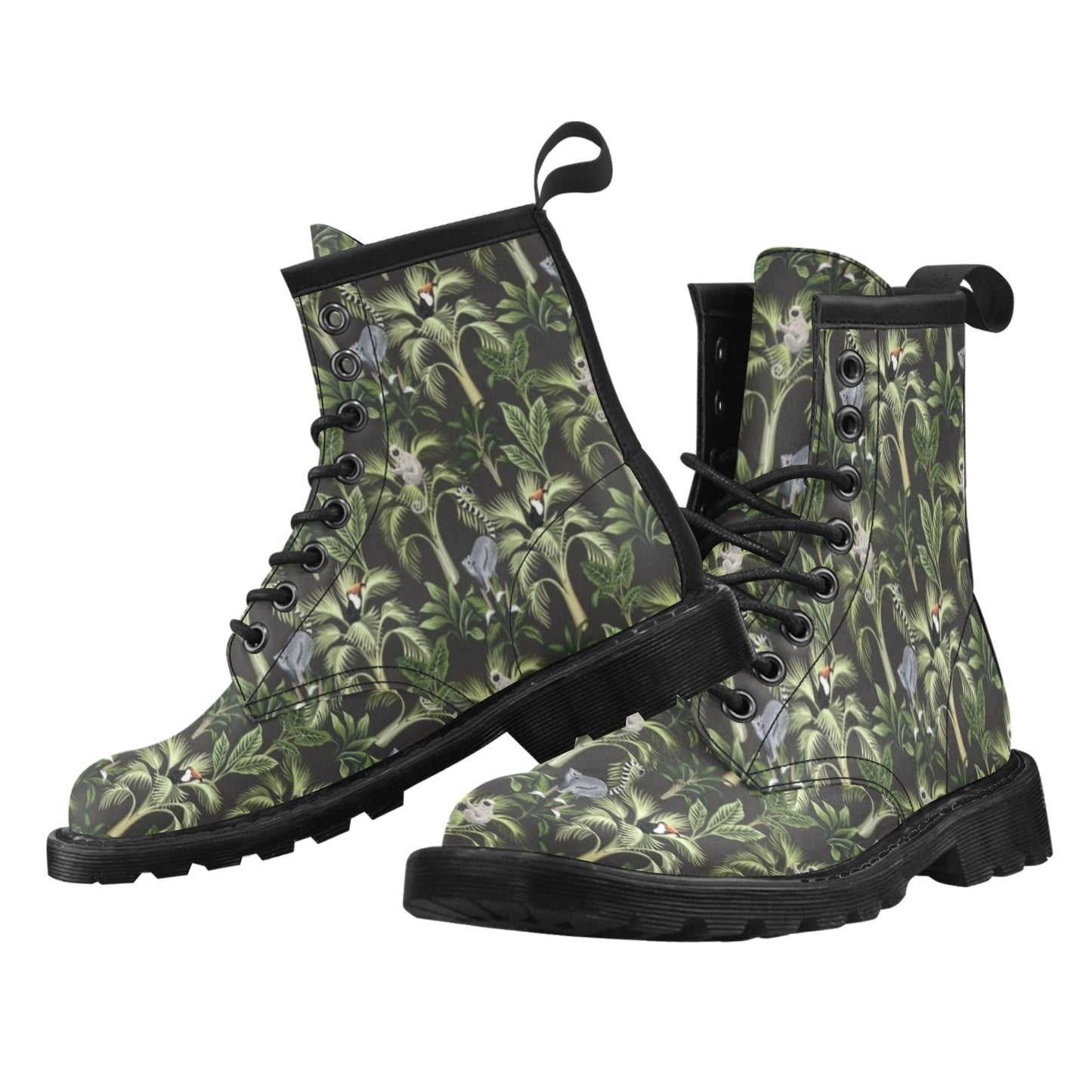 Rainforest Pattern Print Design RF05 Women's Boots