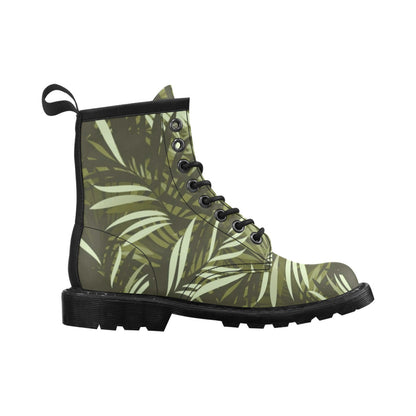 Palm Leaves Pattern Print Design PL05 Women's Boots