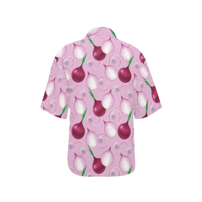 Onion Pattern Print Design A01 Women's Hawaiian Shirt
