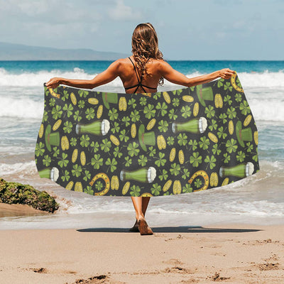 St Patricks Day Print Design LKS307 Beach Towel 32" x 71"