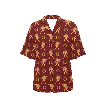 Ancient Greek Print Design LKS307 Women's Hawaiian Shirt