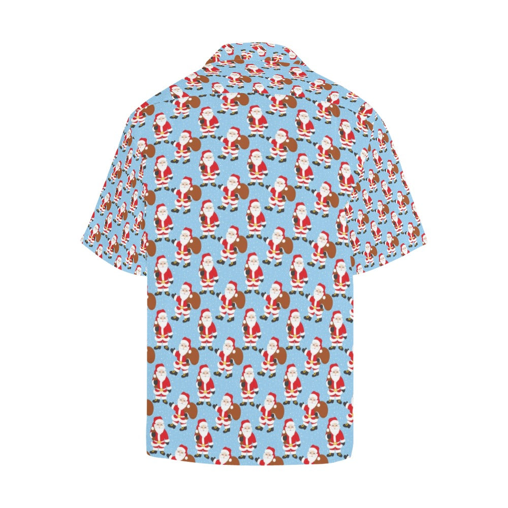 Santa Christmas Themed Print Design LKS305 Men's Hawaiian Shirt