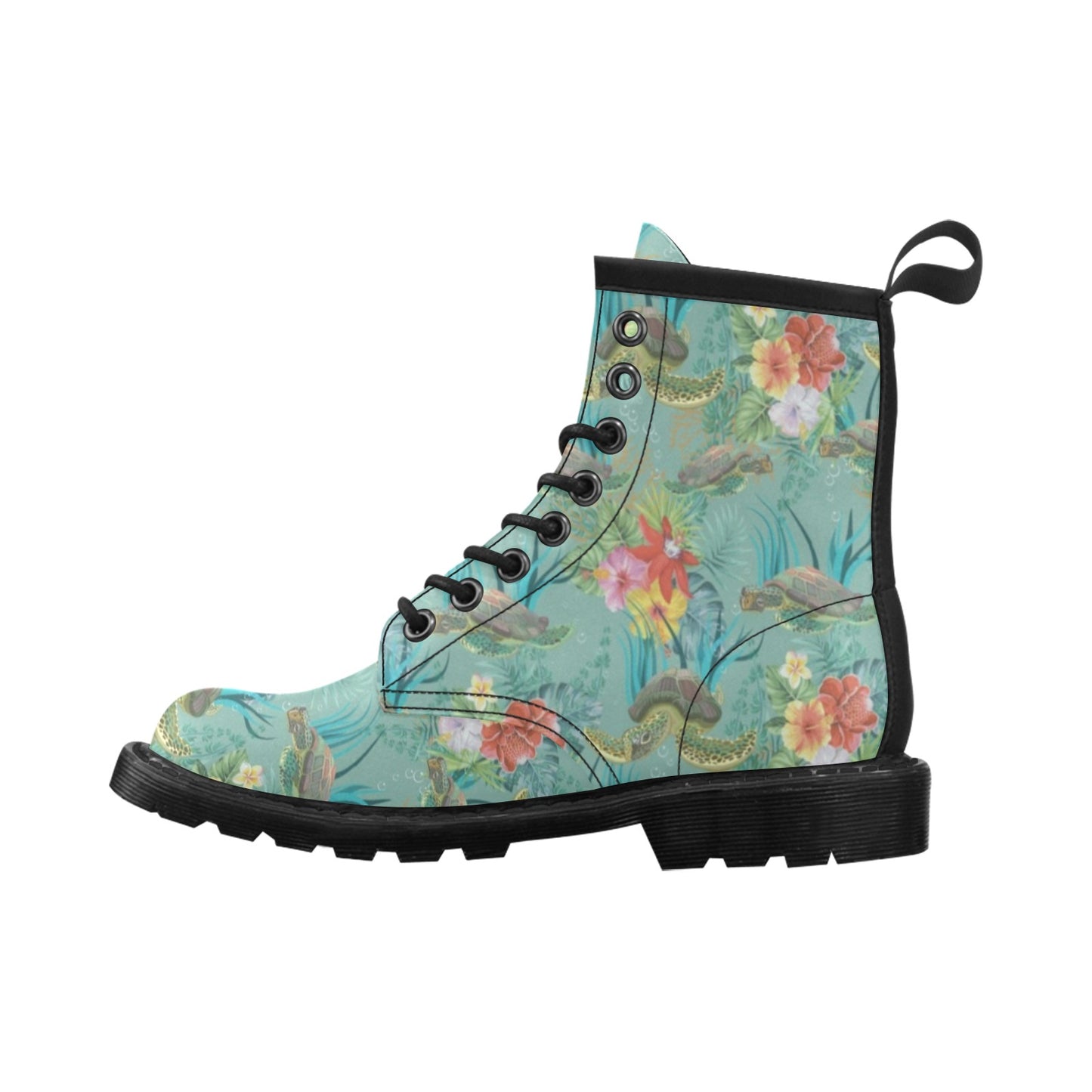 Sea Turtle Pattern Print Design T012 Women's Boots
