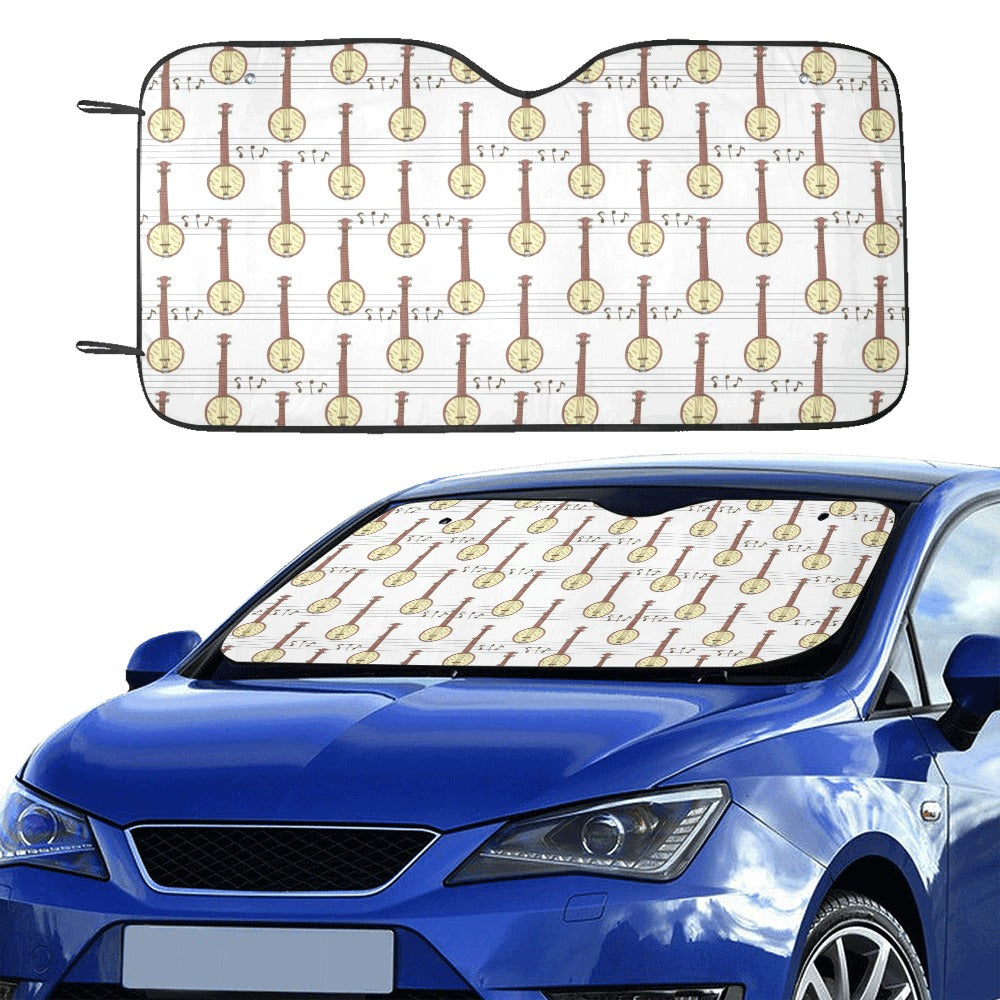 Banjo Print Design LKS402 Car front Windshield Sun Shade
