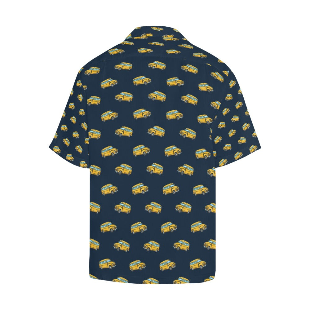 School Bus Print Design LKS304 Men's Hawaiian Shirt