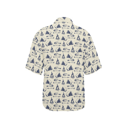 Campfire Pattern Print Design 01 Women's Hawaiian Shirt
