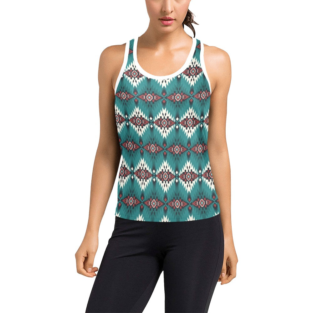 Southwest Pattern Print Design LKS308 Women's Racerback Tank Top