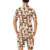 Emoji Monkey Print Pattern Men's Romper