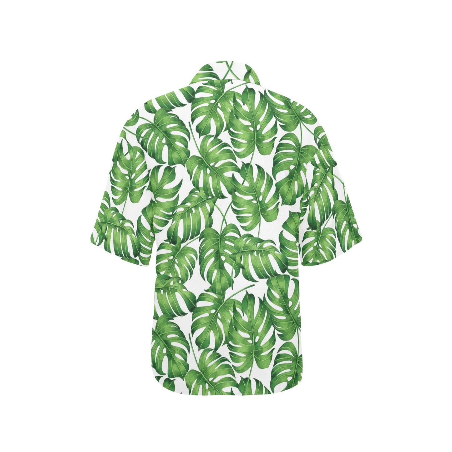 Palm Leaves Pattern Print Design PL08 Women's Hawaiian Shirt