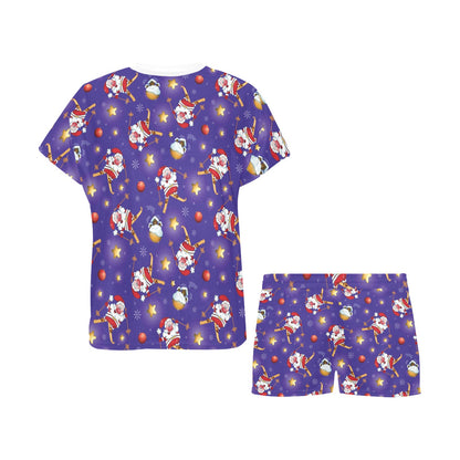 Ski Print Design LKS308 Women's Short Pajama Set