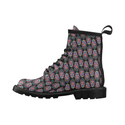Buddha Head Colorful Print Women's Boots