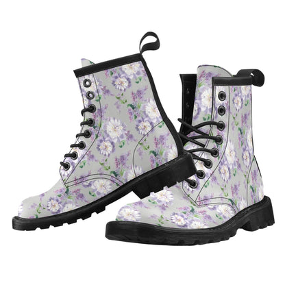 Lilac Pattern Print Design LI07 Women's Boots