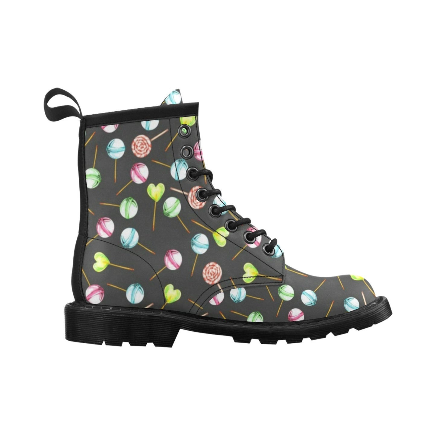 Lollipop Pattern Print Design LL02 Women's Boots