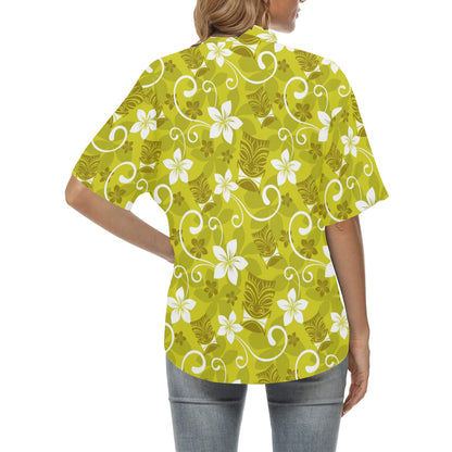 Hawaiian Themed Pattern Print Design H019 Women's Hawaiian Shirt
