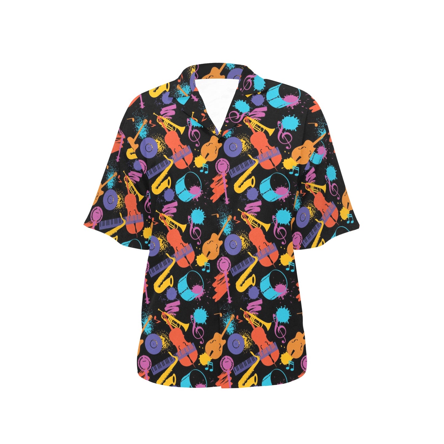 Saxophone Print Design LKS406 Women's Hawaiian Shirt