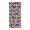 Hibiscus Pink Zigzag Line Pattern Design LKS307 Beach Towel 32" x 71"