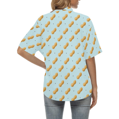 Peanut Pattern Print Design A03 Women's Hawaiian Shirt