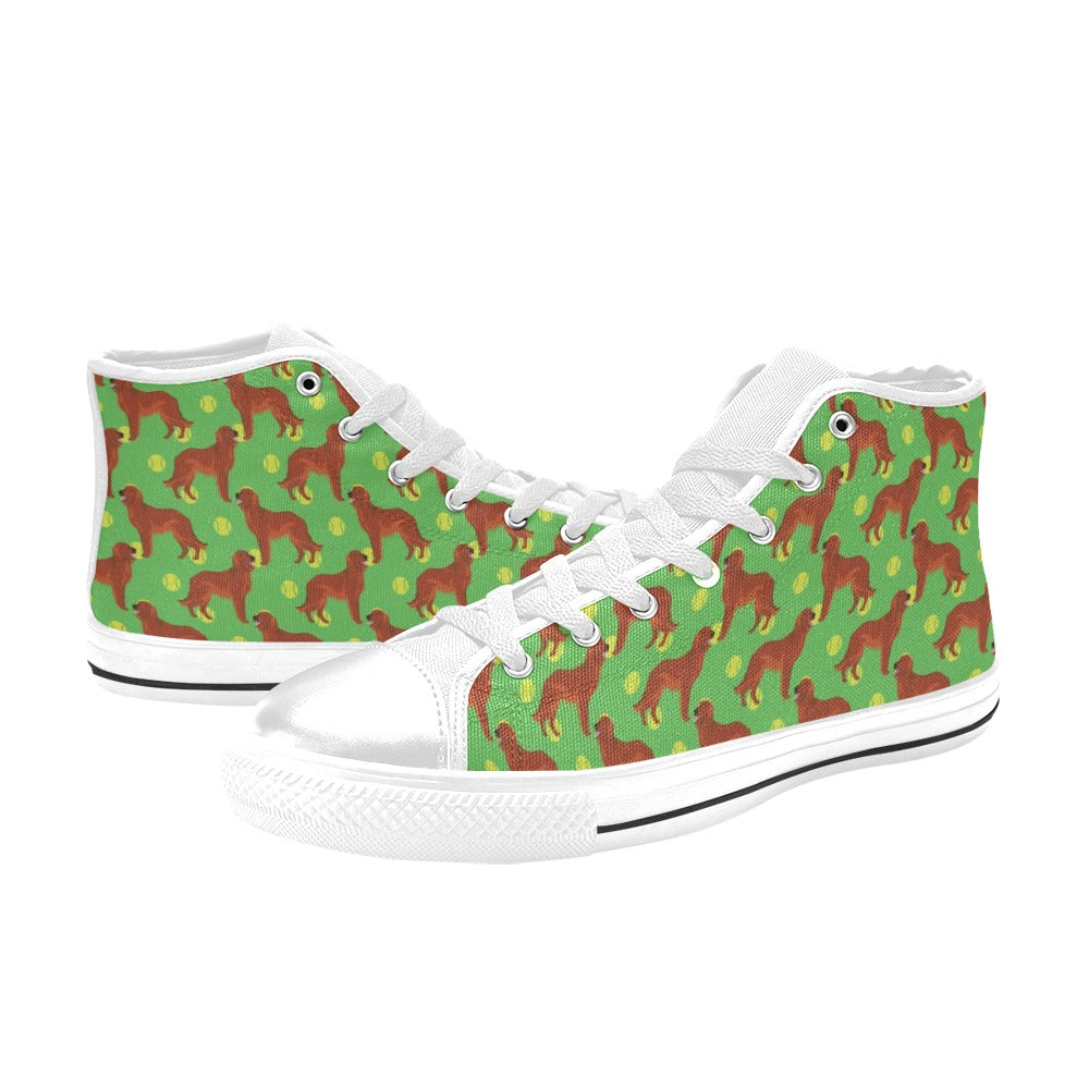 Setters Irish Print Design LKS302 High Top Women's White Shoes